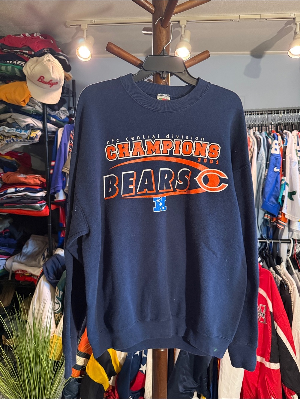Chicago Bears 2001 Champions Crewneck Sweatshirt - Vintage